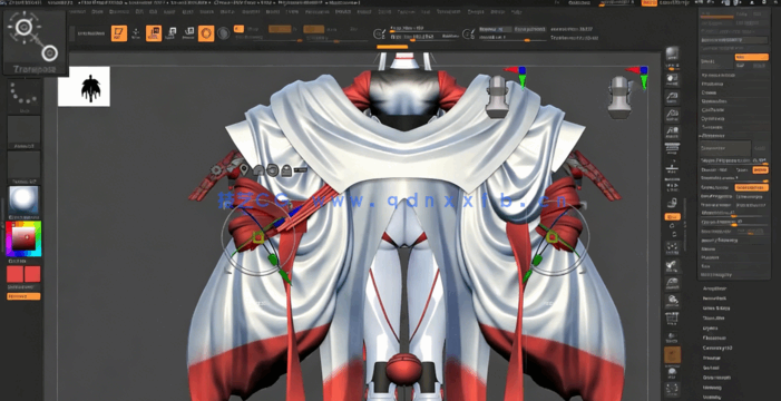 ZBrush卡通风格中国女孩角色雕刻建模视频教程 (图4) ZBrush卡通风格中国女孩角色雕刻建模视频教程 (图4)