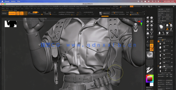 ZBrush人物角色数字雕刻3D打印模型视频教程(图5) ZBrush人物角色数字雕刻3D打印模型视频教程(图5)