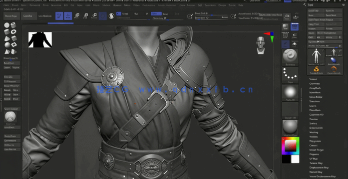 Zbrush影视级人物角色雕刻建模视频教程第一季(图3) Zbrush影视级人物角色雕刻建模视频教程第一季(图3)