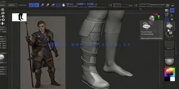 Zbrush影视级人物角色雕刻建模视频教程第一季(图6) Zbrush影视级人物角色雕刻建模视频教程第一季(图6)