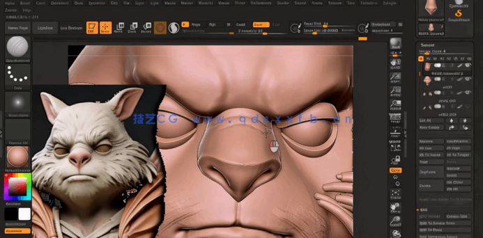 ZBrush忍者兔角色完整雕刻建模制作视频教程(图2) ZBrush忍者兔角色完整雕刻建模制作视频教程(图2)