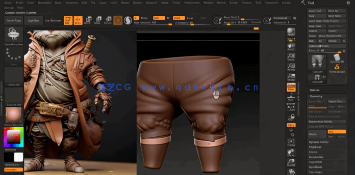 ZBrush忍者兔角色完整雕刻建模制作视频教程(图4) ZBrush忍者兔角色完整雕刻建模制作视频教程(图4)