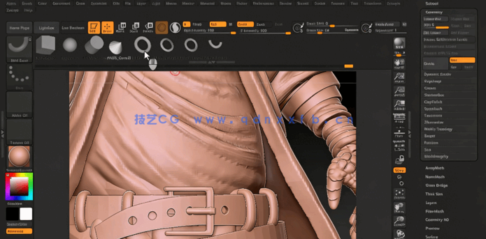 ZBrush忍者兔角色完整雕刻建模制作视频教程(图5) ZBrush忍者兔角色完整雕刻建模制作视频教程(图5)