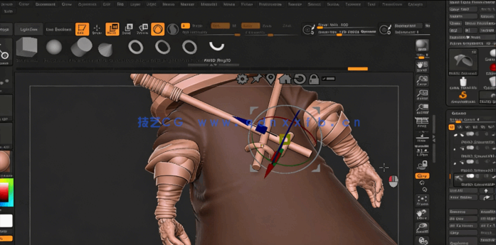 ZBrush忍者兔角色完整雕刻建模制作视频教程(图6) ZBrush忍者兔角色完整雕刻建模制作视频教程(图6)