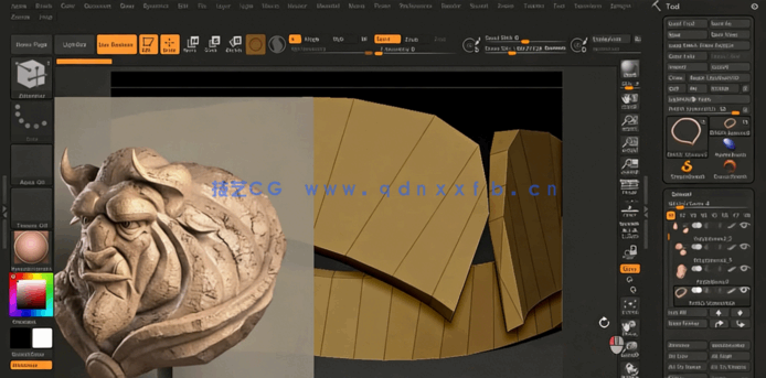 ZBrush奇幻野兽生物雕刻设计实例制作视频教程(图2) ZBrush奇幻野兽生物雕刻设计实例制作视频教程(图2)