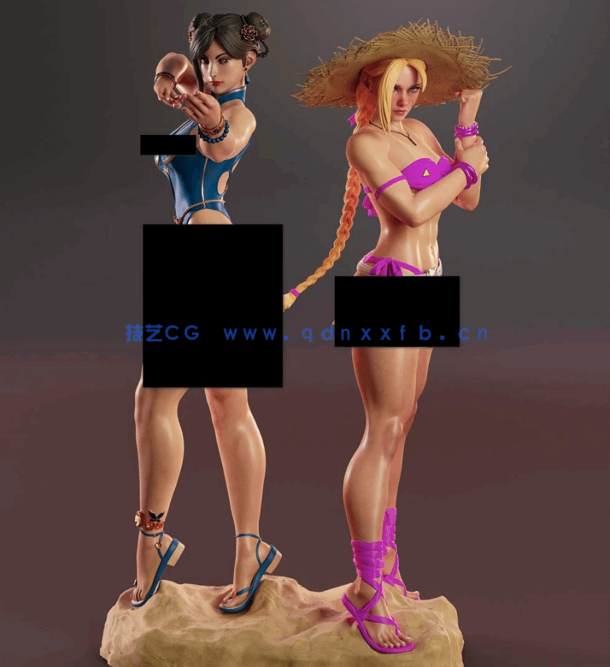[3D打印人物] 嘉米·怀特Cammy泳装比基尼《街头霸王6》游戏角色雕刻手办(图5)