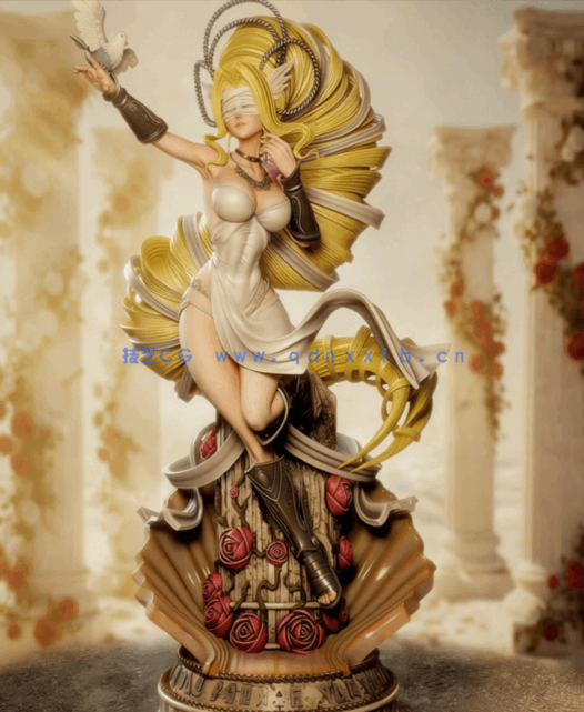 [3D打印人物] 维纳斯兽Venusmon《数码宝贝》游戏角色雕刻手办3D打印模型(图2)