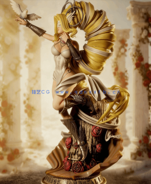 [3D打印人物] 维纳斯兽Venusmon《数码宝贝》游戏角色雕刻手办3D打印模型(图4)