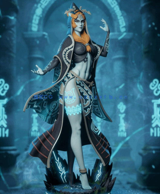 [3D打印人物] 米德娜Midna《塞尔达传说：黄昏公主》游戏角色雕刻手办3D打(图2)