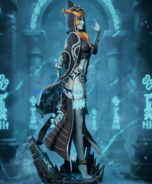 [3D打印人物] 米德娜Midna《塞尔达传说：黄昏公主》游戏角色雕刻手办3D打(图3)