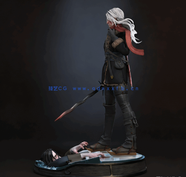 [3D打印人物] 希里Ciri《巫师猎魔人》游戏人物角色雕刻手办3D打印模型(图3)