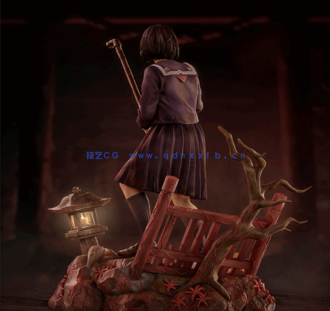 [3D打印人物] Hinako《寂静岭f》游戏角色雕刻手办3D打印模型(图4)