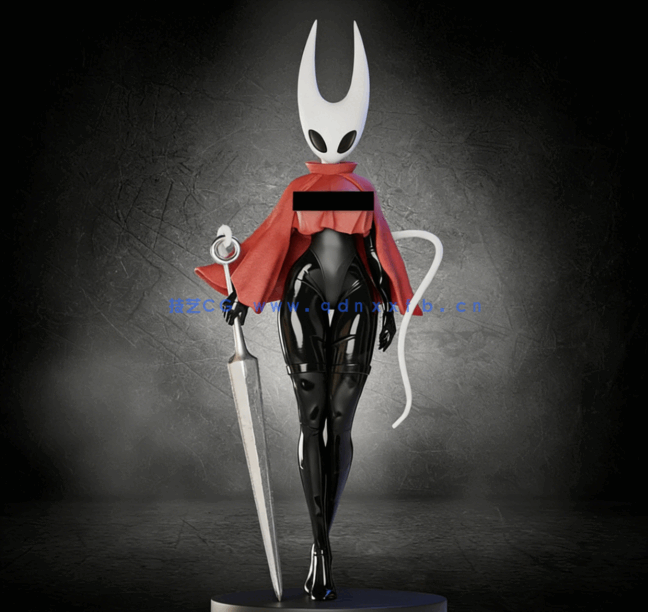 [3D打印人物] 大黄蜂Hornet女性真身造型《空洞骑士：丝之歌》游戏角色雕刻(图2)