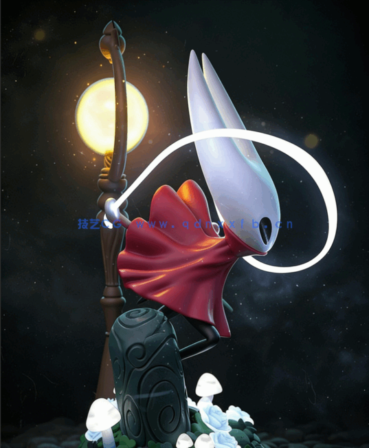 [3D打印人物] 大黄蜂Hornet持剑造型《空洞骑士：丝之歌》游戏角色雕刻手办(图2)