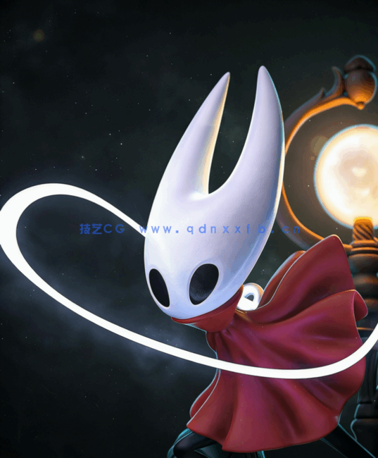 [3D打印人物] 大黄蜂Hornet持剑造型《空洞骑士：丝之歌》游戏角色雕刻手办(图4)