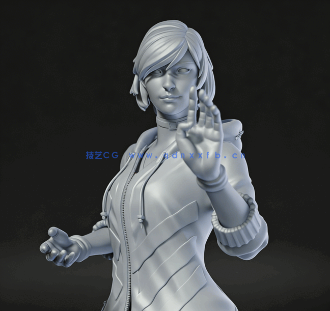 [3D打印人物] 三岛丽奈Reina Mishima《铁拳8》游戏角色雕刻手办3D打印模(图4)