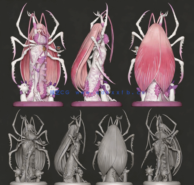 [3D打印人物] Matara Kan虚拟主播角色雕刻手办3D打印模型(图5)