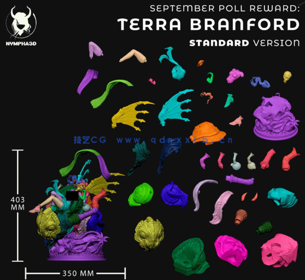 [3D打印人物] 蒂娜·布兰福德Terra Branford《最终幻想6VI》游戏角色雕刻手办(图6)