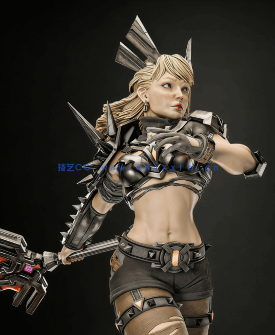 [3D打印人物] 秘客Magik飞奔《X战警》动漫角色雕刻手办3D打印模型(图2)