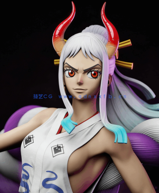 [3D打印人物] 舰娘大和Yamato《战舰少女》游戏角色雕刻手办3D打印模型(图2)