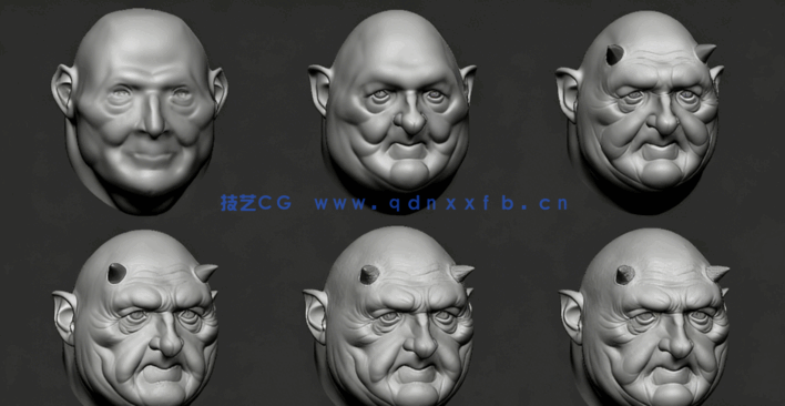 Zbrush逼真写实人物肖像雕刻制作完整流程大师班视频教程 (图4) Zbrush逼真写实人物肖像雕刻制作完整流程大师班视频教程 (图4)