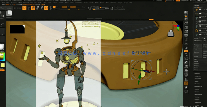 Zbrush中Zmodeler雕刻核心技术训练视频教程(图4) Zbrush中Zmodeler雕刻核心技术训练视频教程(图4)