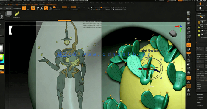 Zbrush中Zmodeler雕刻核心技术训练视频教程(图5) Zbrush中Zmodeler雕刻核心技术训练视频教程(图5)