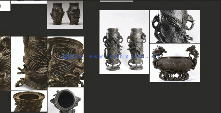 Zbrush龙形花纹造型古董花瓶完整雕刻训练视频教程 (图4) Zbrush龙形花纹造型古董花瓶完整雕刻训练视频教程 (图4)