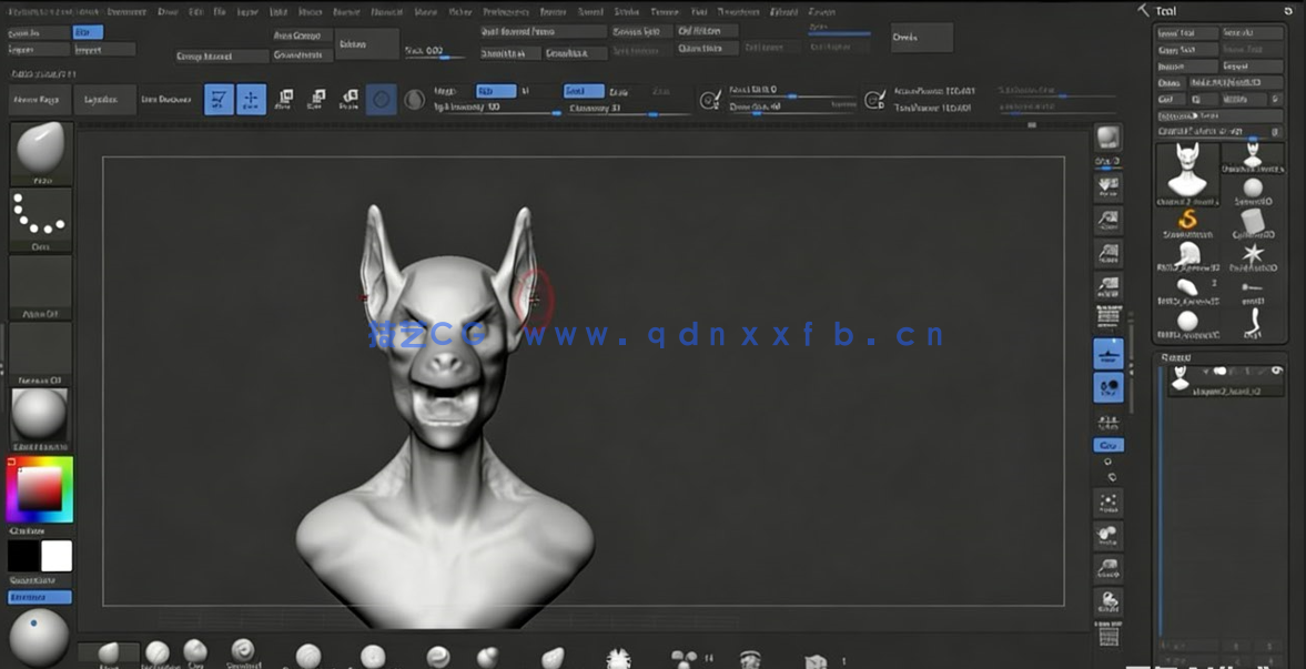 Zbrush狗头人神兽完整雕刻制作视频课程(图2) Zbrush狗头人神兽完整雕刻制作视频课程(图2)