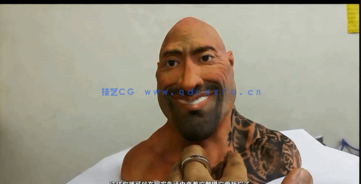 Zbrush巨石强森人物头部3D打印雕塑制作视频教程(图3) Zbrush巨石强森人物头部3D打印雕塑制作视频教程(图3)