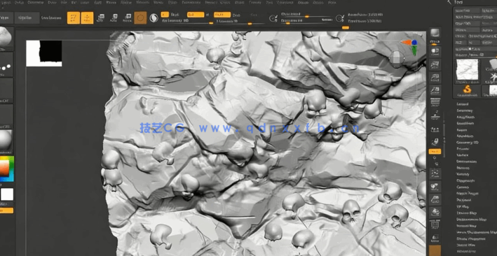 Zbrush砖墙瓷砖硬表面雕刻技术视频课程 (图3) Zbrush砖墙瓷砖硬表面雕刻技术视频课程 (图3)