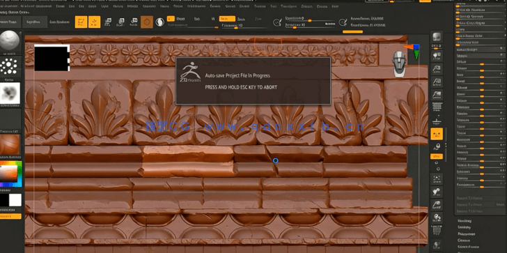 Zbrush砖墙瓷砖硬表面雕刻技术视频课程 (图5) Zbrush砖墙瓷砖硬表面雕刻技术视频课程 (图5)