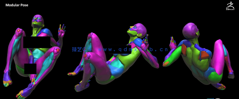 Zbrush女性模块化雕刻解剖学技术视频教程(图5) Zbrush女性模块化雕刻解剖学技术视频教程(图5)