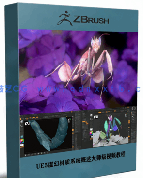 ZBrush与Marmoset Toolbag螳螂生物概念雕刻建模视频教程(图1) ZBrush与Marmoset Toolbag螳螂生物概念雕刻建模视频教程(图1)