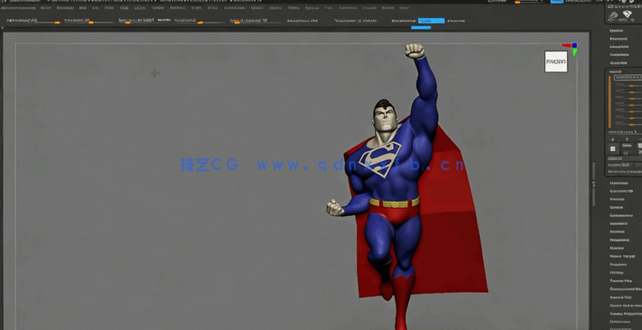 Zbrush与Marmoset Toolbag 4超人角色完整制作视频(图4) Zbrush与Marmoset Toolbag 4超人角色完整制作视频(图4)