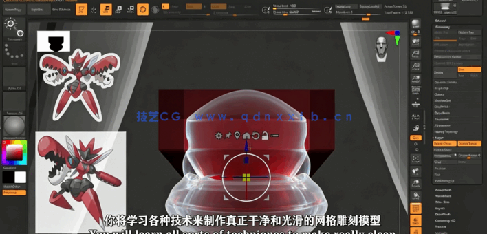 Zbrush个性化角色雕刻创作实例训练视频教程 (图3) Zbrush个性化角色雕刻创作实例训练视频教程 (图3)