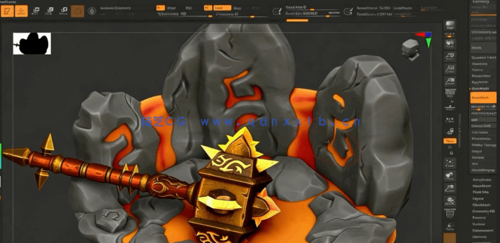ZBrush游戏武器硬表面实例制作视频教程(图5) ZBrush游戏武器硬表面实例制作视频教程(图5)