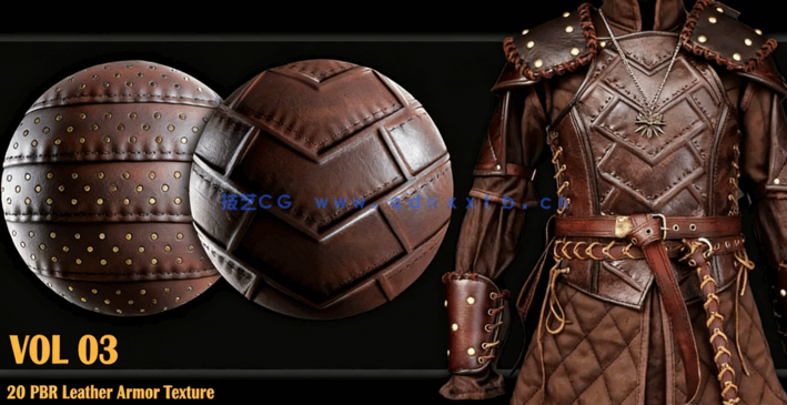 20组Substance皮革盔甲4K PBR无缝贴图材质预设(图1) 20组Substance皮革盔甲4K PBR无缝贴图材质预设(图1)
