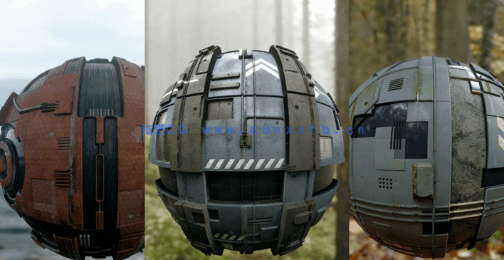 40组科幻钢铁材质贴图素材 Artstation – 40 Sci-Fi Materials for Environment Design Vol.1(图2)