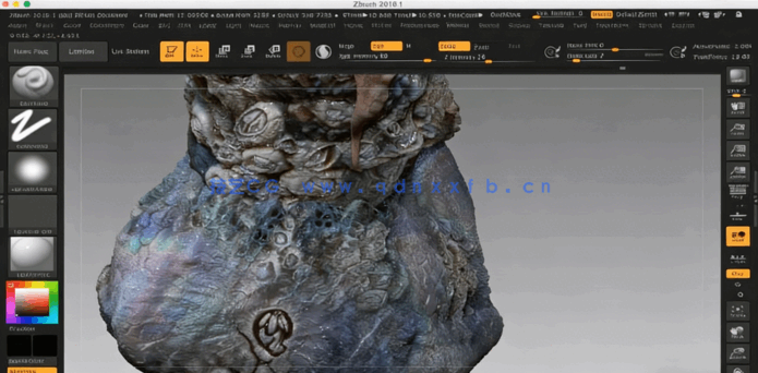 ZBrush与Keyshot恐怖鱼人半身像建模雕刻制作流程视频教程(图6) ZBrush与Keyshot恐怖鱼人半身像建模雕刻制作流程视频教程(图6)