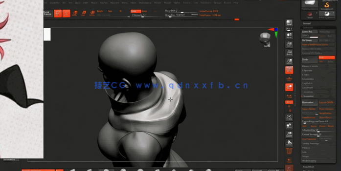 ZBrush 3A级游戏角色高精度建模制作视频教程(图3) ZBrush 3A级游戏角色高精度建模制作视频教程(图3)