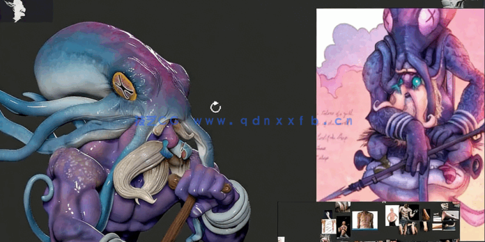 乌鱼先生概念艺术动态插画创作流程视频教程(图3) 乌鱼先生概念艺术动态插画创作流程视频教程(图3)
