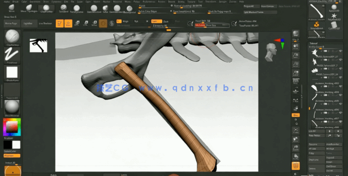 ZBrush逼真动物雕刻解剖学制作流程大师级视频教程(图3) ZBrush逼真动物雕刻解剖学制作流程大师级视频教程(图3)