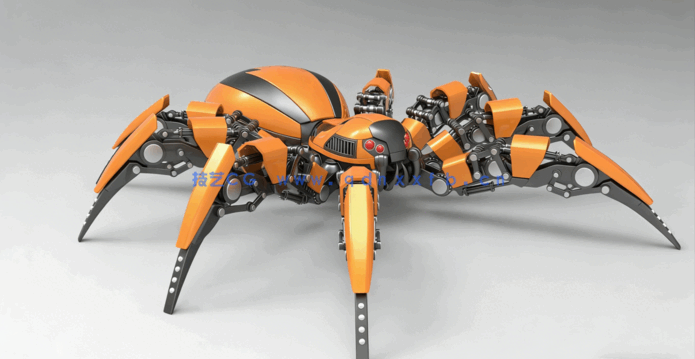 C4D机械蜘蛛的建模及骨骼绑定教程 (图1) C4D机械蜘蛛的建模及骨骼绑定教程 (图1)