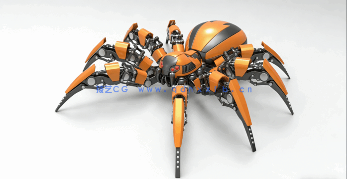 C4D机械蜘蛛的建模及骨骼绑定教程 (图2) C4D机械蜘蛛的建模及骨骼绑定教程 (图2)
