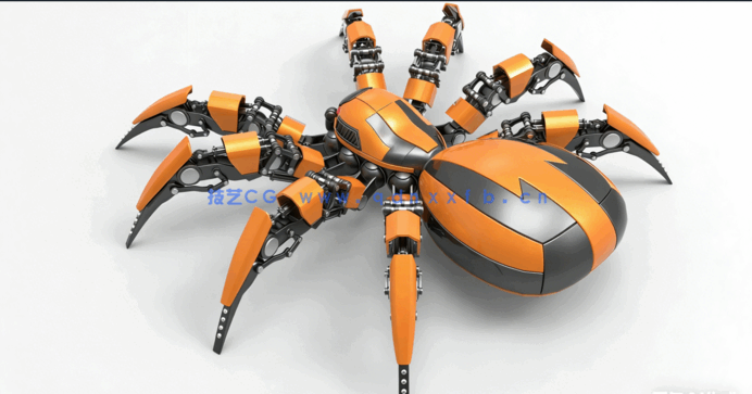 C4D机械蜘蛛的建模及骨骼绑定教程 (图3) C4D机械蜘蛛的建模及骨骼绑定教程 (图3)