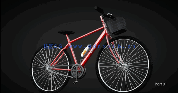 C4D全细节精品自行车建模渲染教程(图1) C4D全细节精品自行车建模渲染教程(图1)
