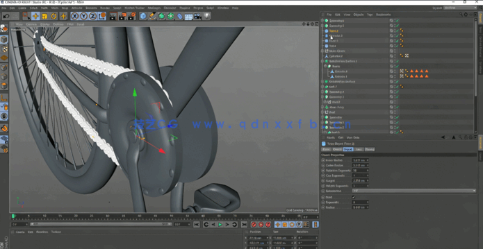 C4D全细节精品自行车建模渲染教程(图2) C4D全细节精品自行车建模渲染教程(图2)
