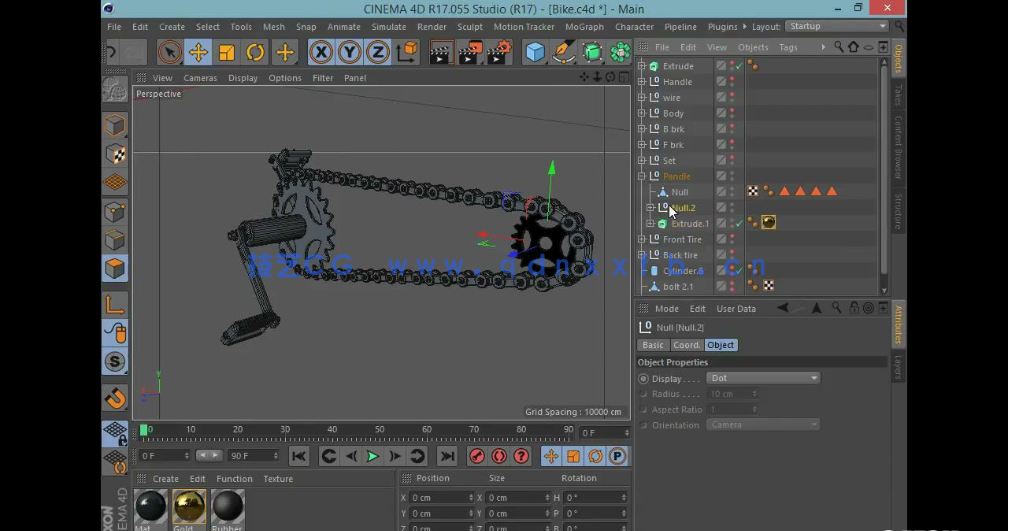 C4D教程-自行车零件(图3) C4D教程-自行车零件(图3)