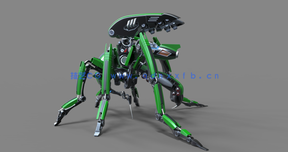 C4D高级机械蚊子机器人建模布线xpresso节点绑定骨骼联动动画教程(含工程)(图2) C4D高级机械蚊子机器人建模布线xpresso节点绑定骨骼联动动画教程(含工程)(图2)